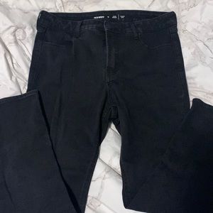 OLD NAVY jeans size 14 high rise straight color is black